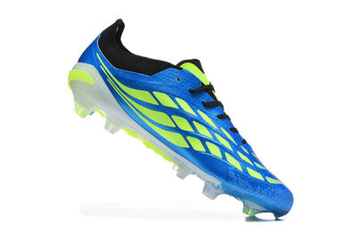 Men's Adidas Predator 26 Elite FG Firm Ground Low-Tops Football Boots - Blue/Electric Blue/Neon Green