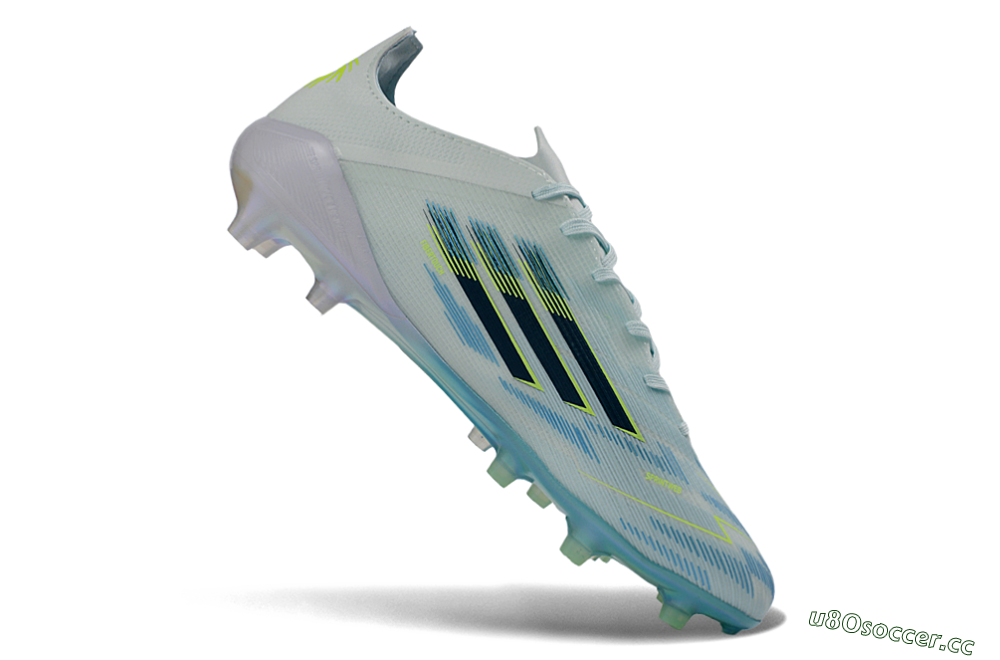 Unisex Adidas F50 Elite FG Firm Ground Low-Tops Football Boots - Aqua/Frosted Blue/Shimmering Yellow 4