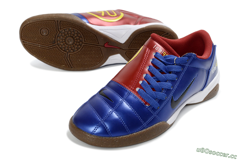 Men's Nike Total 90 III IC Indoor & Futsal Low-Tops Football Shoes - Blue/Rust/Golden 3