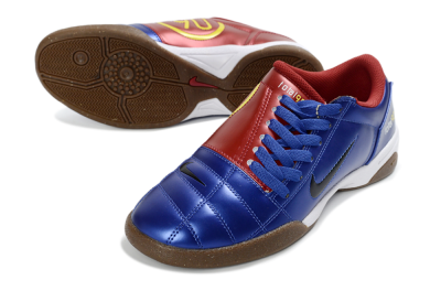 Men's Nike Total 90 III IC Indoor & Futsal Low-Tops Football Shoes - Blue/Rust/Golden