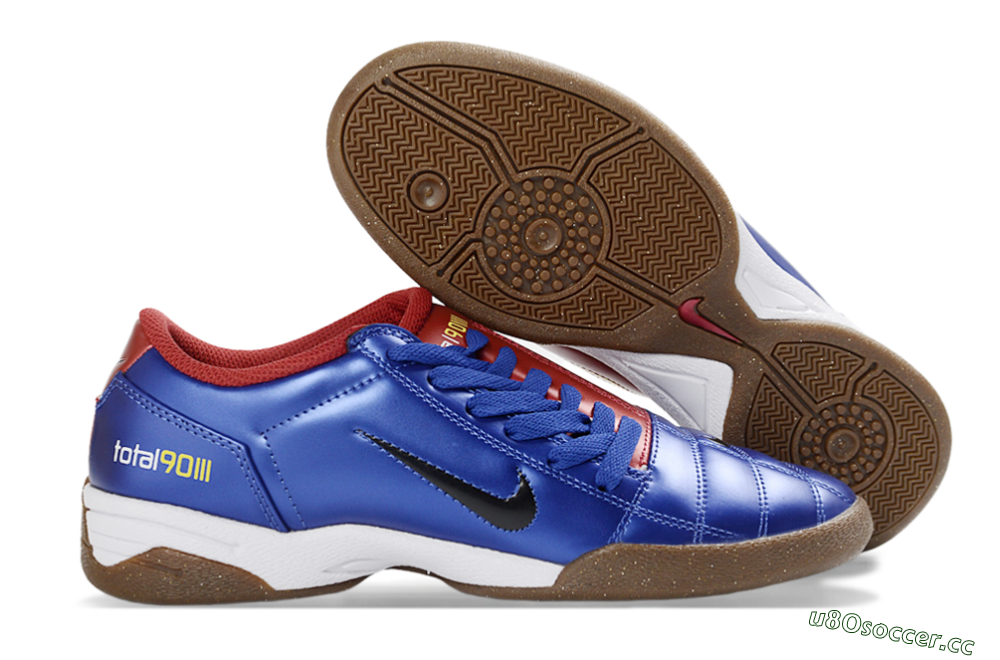 Men's Nike Total 90 III IC Indoor & Futsal Low-Tops Football Shoes - Blue/Rust/Golden 2