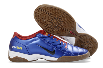 Men's Nike Total 90 III IC Indoor & Futsal Low-Tops Football Shoes - Blue/Rust/Golden