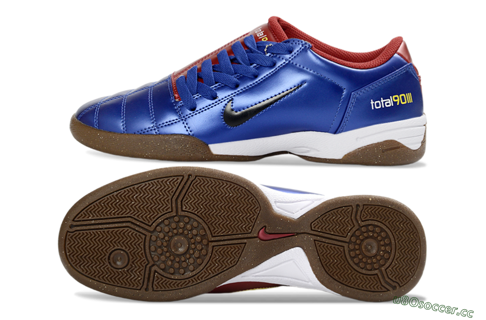 Men's Nike Total 90 III IC Indoor & Futsal Low-Tops Football Shoes - Blue/Rust/Golden 1