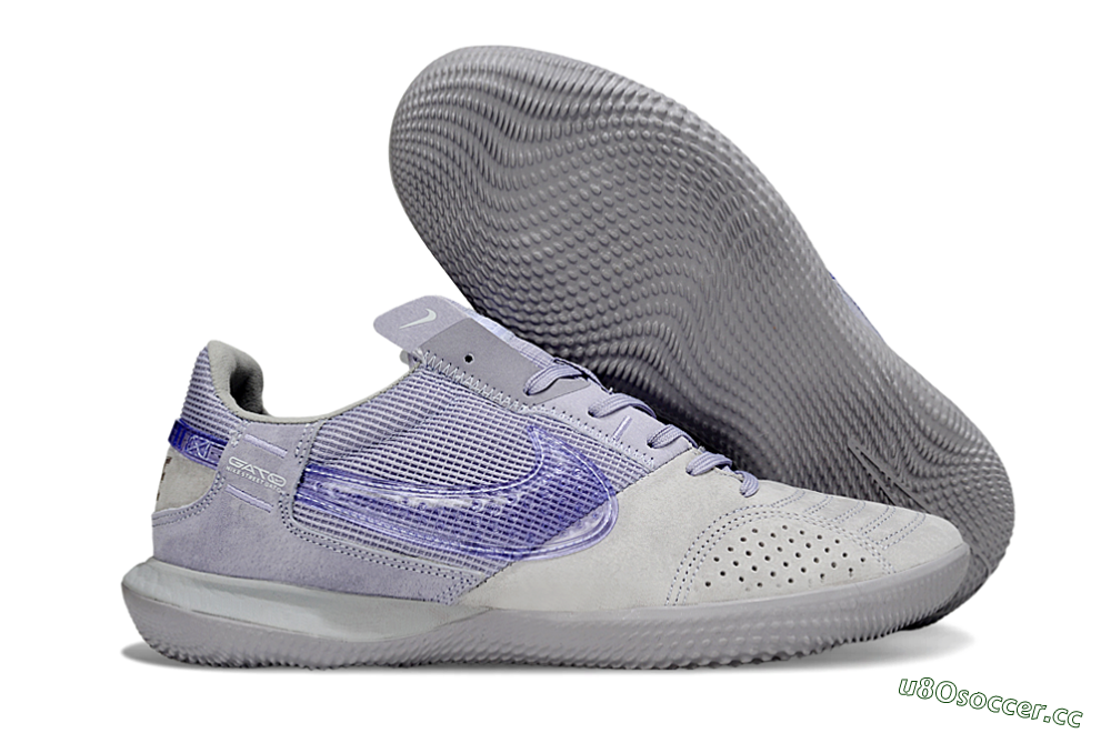 Unisex Nike Street Gato IC Indoor & Futsal Low-Tops Football Shoes - Purple/Lavender Mist/Silvery Gray 2