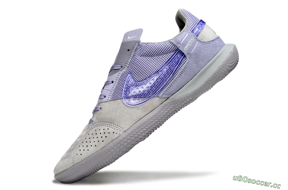 Unisex Nike Street Gato IC Indoor & Futsal Low-Tops Football Shoes - Purple/Lavender Mist/Silvery Gray 5