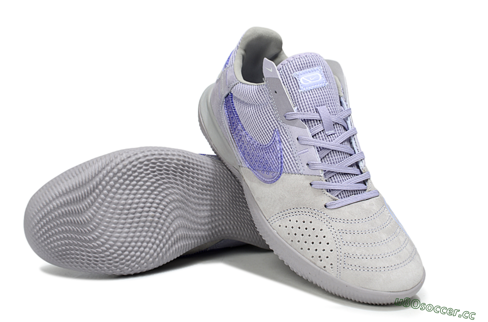 Unisex Nike Street Gato IC Indoor & Futsal Low-Tops Football Shoes - Purple/Lavender Mist/Silvery Gray 3