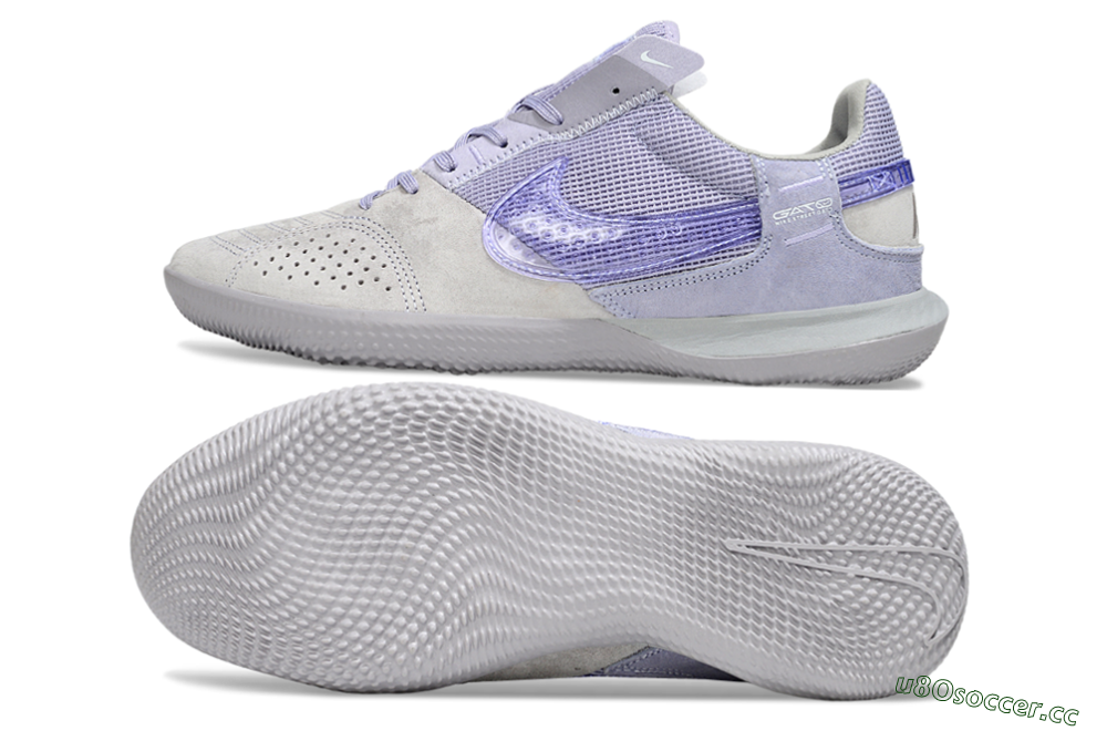 Unisex Nike Street Gato IC Indoor & Futsal Low-Tops Football Shoes - Purple/Lavender Mist/Silvery Gray 1