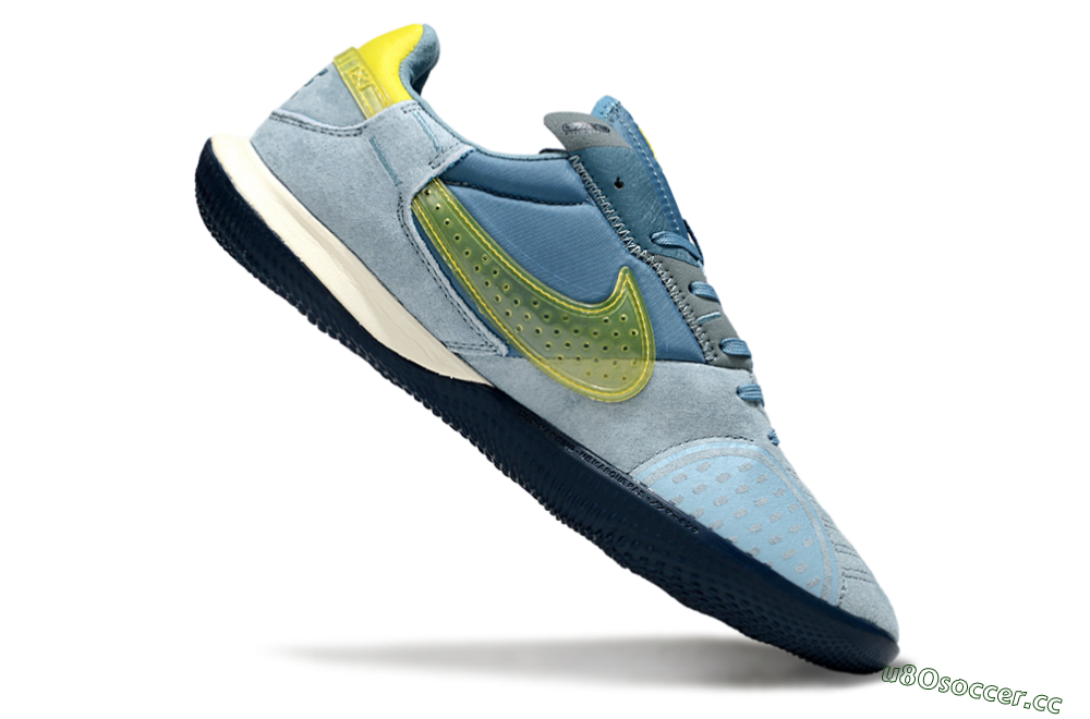 Unisex Nike Street Gato IC Indoor & Futsal Low-Tops Football Shoes - Blue/Soft Blue/Sunny Yellow 4