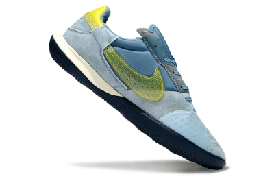 Unisex Nike Street Gato IC Indoor & Futsal Low-Tops Football Shoes - Blue/Soft Blue/Sunny Yellow