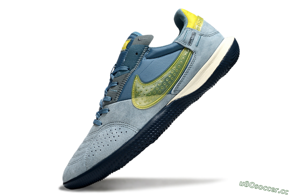 Unisex Nike Street Gato IC Indoor & Futsal Low-Tops Football Shoes - Blue/Soft Blue/Sunny Yellow 5