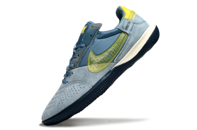 Unisex Nike Street Gato IC Indoor & Futsal Low-Tops Football Shoes - Blue/Soft Blue/Sunny Yellow