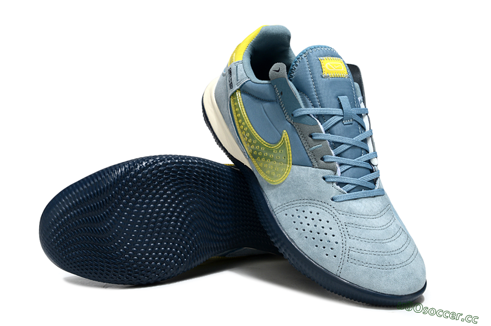 Unisex Nike Street Gato IC Indoor & Futsal Low-Tops Football Shoes - Blue/Soft Blue/Sunny Yellow 3