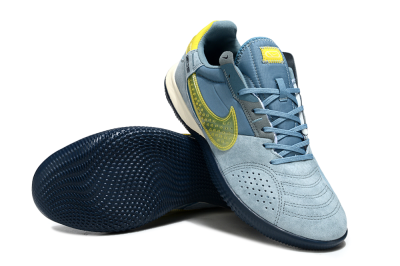 Unisex Nike Street Gato IC Indoor & Futsal Low-Tops Football Shoes - Blue/Soft Blue/Sunny Yellow