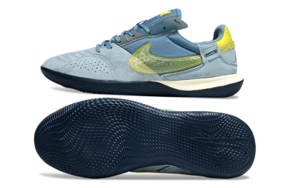 Unisex Nike Street Gato IC Indoor & Futsal Low-Tops Football Shoes - Blue/Soft Blue/Sunny Yellow