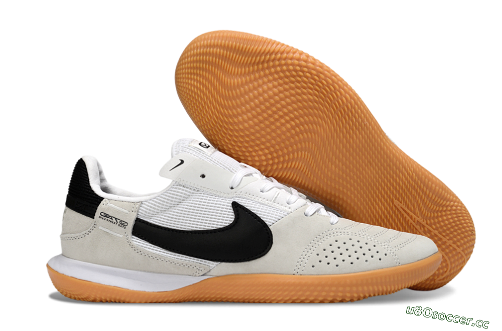 Unisex Nike Street Gato IC Indoor & Futsal Low-Tops Football Shoes - White/Black/Orange 2