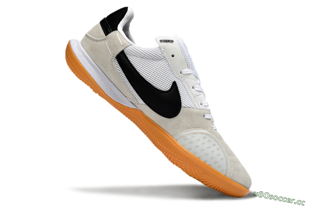 Unisex Nike Street Gato IC Indoor & Futsal Low-Tops Football Shoes - White/Black/Orange 4