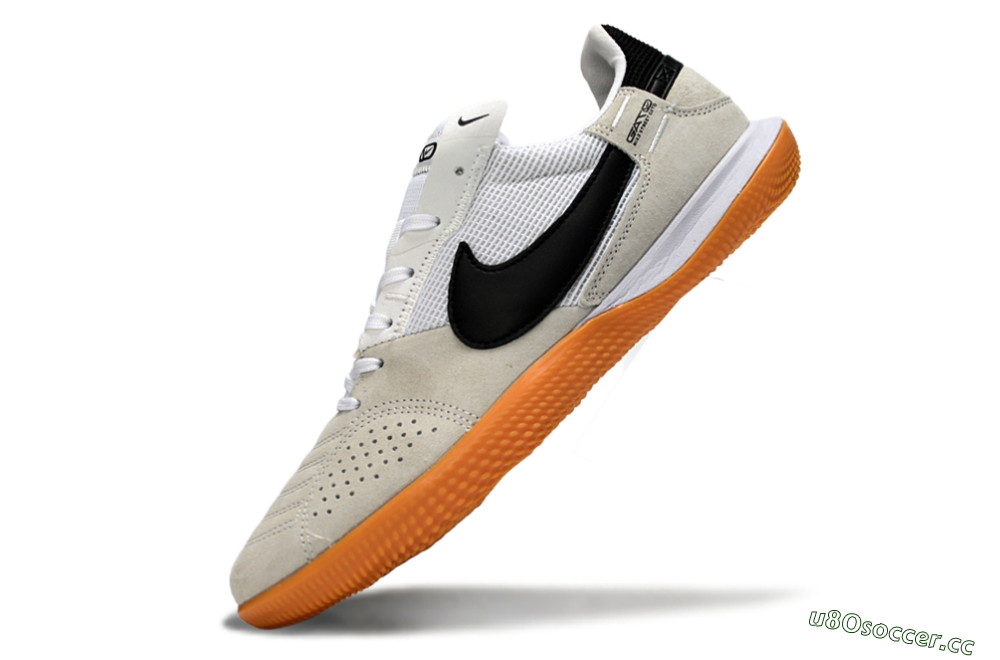 Unisex Nike Street Gato IC Indoor & Futsal Low-Tops Football Shoes - White/Black/Orange 5