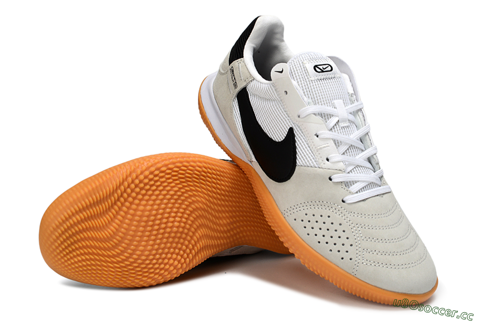 Unisex Nike Street Gato IC Indoor & Futsal Low-Tops Football Shoes - White/Black/Orange 3
