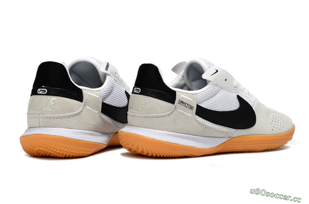 Unisex Nike Street Gato IC Indoor & Futsal Low-Tops Football Shoes - White/Black/Orange 6