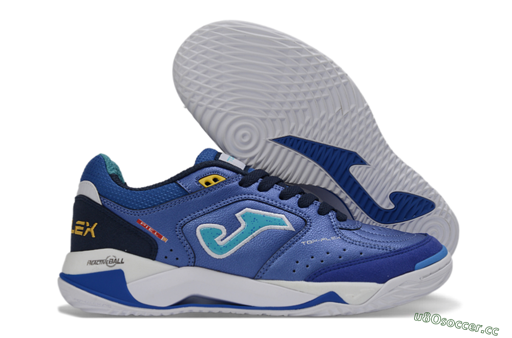 Men's Joma Top Flex IC Indoor & Futsal Low-Tops Football Shoes - Blue/Aqua Blue/Cobalt Blue 2