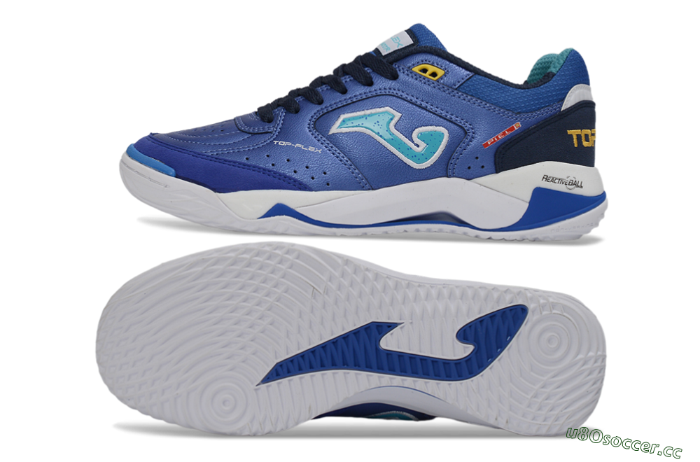 Men's Joma Top Flex IC Indoor & Futsal Low-Tops Football Shoes - Blue/Aqua Blue/Cobalt Blue 1
