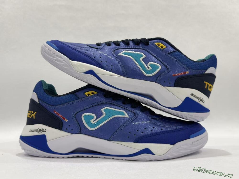 Men's Joma Top Flex IC Indoor & Futsal Low-Tops Football Shoes - Blue/Aqua Blue/Cobalt Blue
