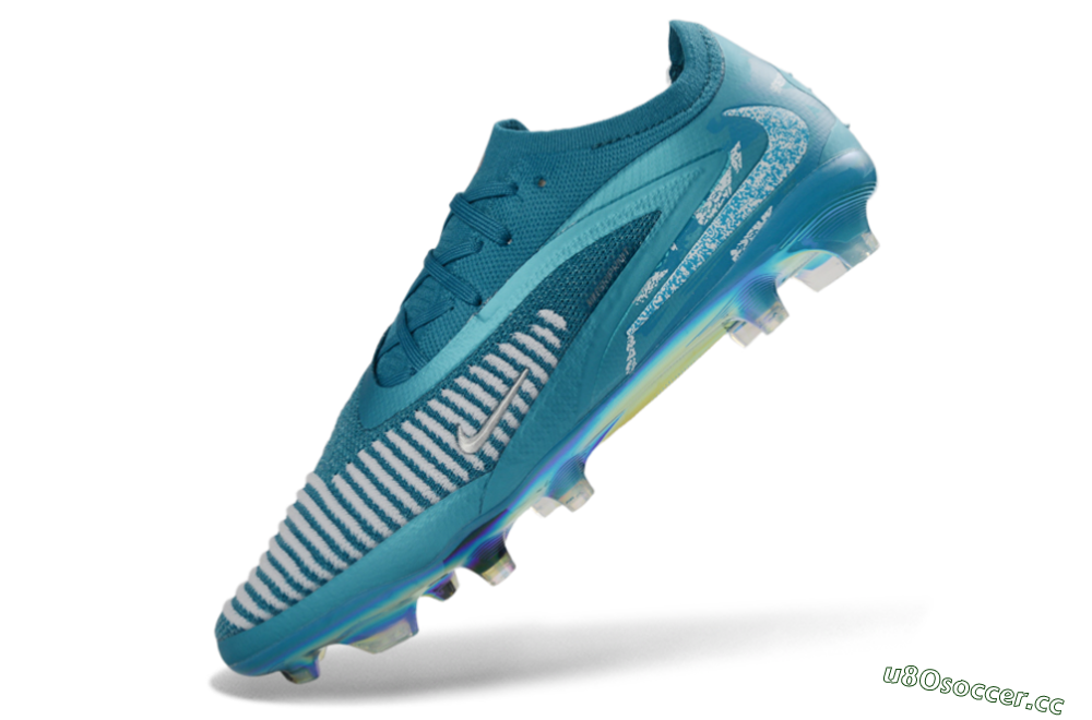 Unisex Nike Phantom 6 Elite Low FG Firm Ground Low-Tops Football Boots - Teal/Oceanic Teal/Silver Mist 5