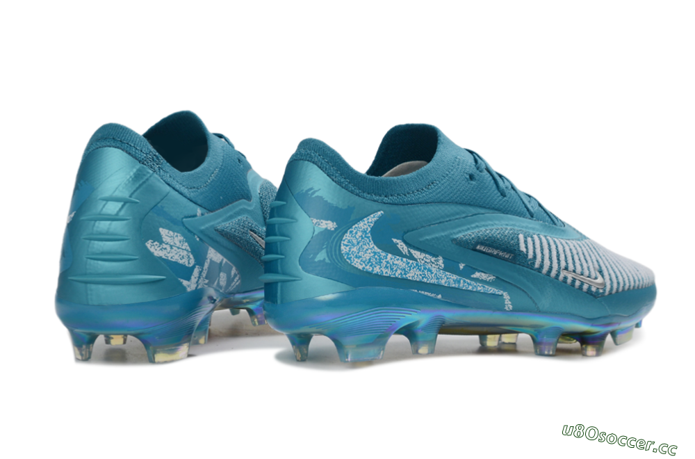 Unisex Nike Phantom 6 Elite Low FG Firm Ground Low-Tops Football Boots - Teal/Oceanic Teal/Silver Mist 6