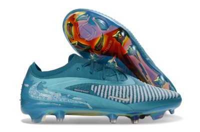 Unisex Nike Phantom 6 Elite Low FG Firm Ground Low-Tops Football Boots - Teal/Oceanic Teal/Silver Mist