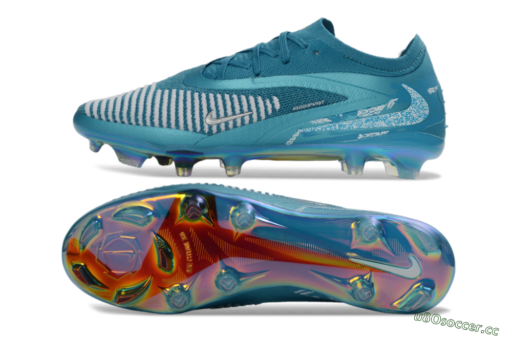 Unisex Nike Phantom 6 Elite Low FG Firm Ground Low-Tops Football Boots - Teal/Oceanic Teal/Silver Mist 1