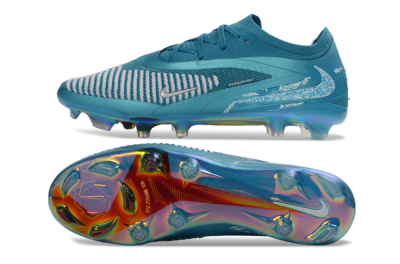 Unisex Nike Phantom 6 Elite Low FG Firm Ground Low-Tops Football Boots - Teal/Oceanic Teal/Silver Mist