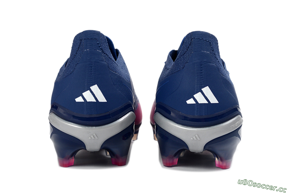 Unisex Adidas Predator 26 Elite FG Firm Ground Low-Tops Football Boots - Navy/Electric Pink/Deep Blue 5