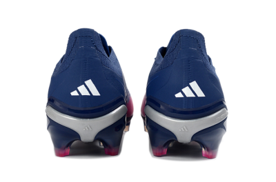 Unisex Adidas Predator 26 Elite FG Firm Ground Low-Tops Football Boots - Navy/Electric Pink/Deep Blue