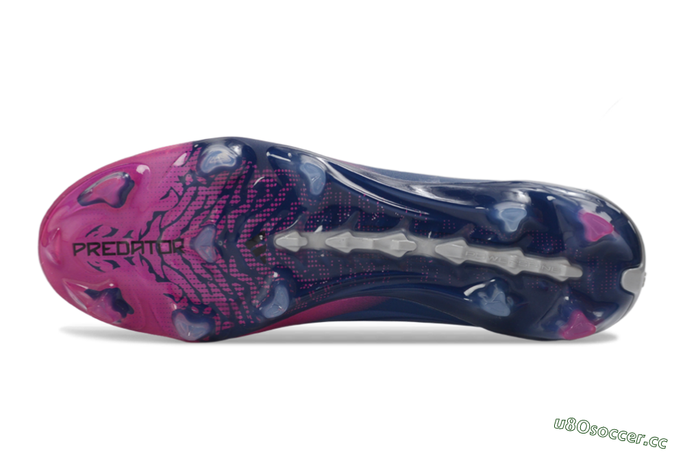 Unisex Adidas Predator 26 Elite FG Firm Ground Low-Tops Football Boots - Navy/Electric Pink/Deep Blue 6