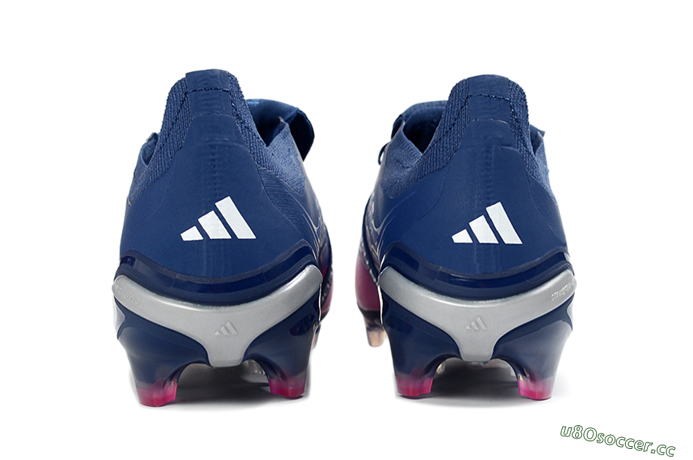 Unisex Adidas Predator 26 Elite Fold-Over Tongue FG Firm Ground Low-Tops Football Boots - Navy/Vibrant Pink/Deep Blue 5