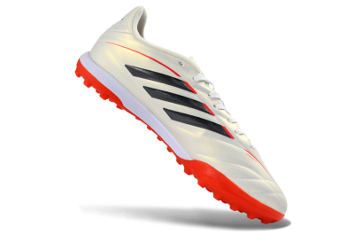 Men's Adidas Copa Pure 3 Elite TF Artificial Turf Low-Tops Football Shoes - White/Fiery Red/Black