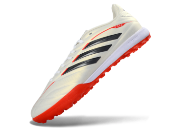 Men's Adidas Copa Pure 3 Elite TF Artificial Turf Low-Tops Football Shoes - White/Fiery Red/Black