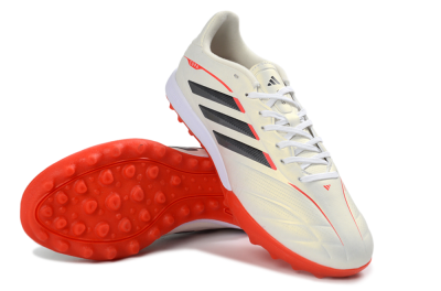 Men's Adidas Copa Pure 3 Elite TF Artificial Turf Low-Tops Football Shoes - White/Fiery Red/Black