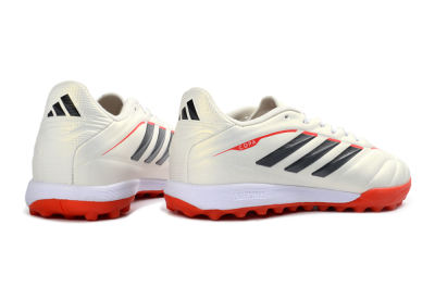 Men's Adidas Copa Pure 3 Elite TF Artificial Turf Low-Tops Football Shoes - White/Fiery Red/Black