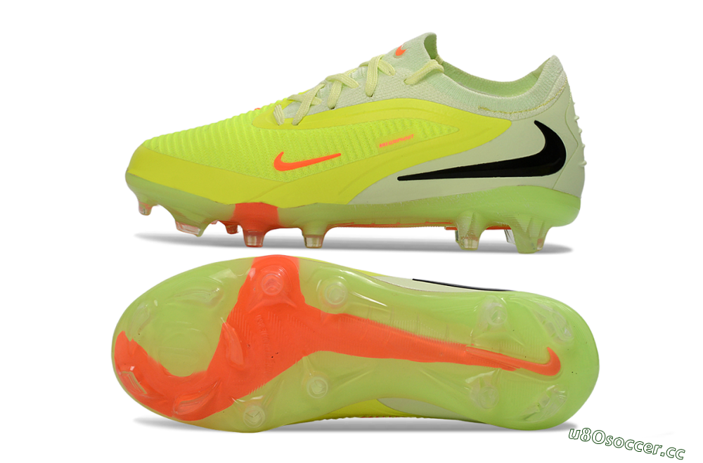 Kids Nike Phantom 6 Elite Low FG Firm Ground Low-Tops Football Boots - Yellow/Neon Green/Fluorescent Orange 1