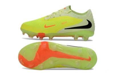 Kids Nike Phantom 6 Elite Low FG Firm Ground Low-Tops Football Boots - Yellow/Neon Green/Fluorescent Orange