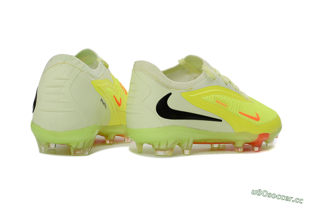 Kids Nike Phantom 6 Elite Low FG Firm Ground Low-Tops Football Boots - Yellow/Neon Green/Fluorescent Orange 6