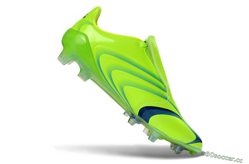 Men's Adidas F50 Elite FG Firm Ground Low-Tops Football Boots - Green/Electric Green/Blue Accent 4