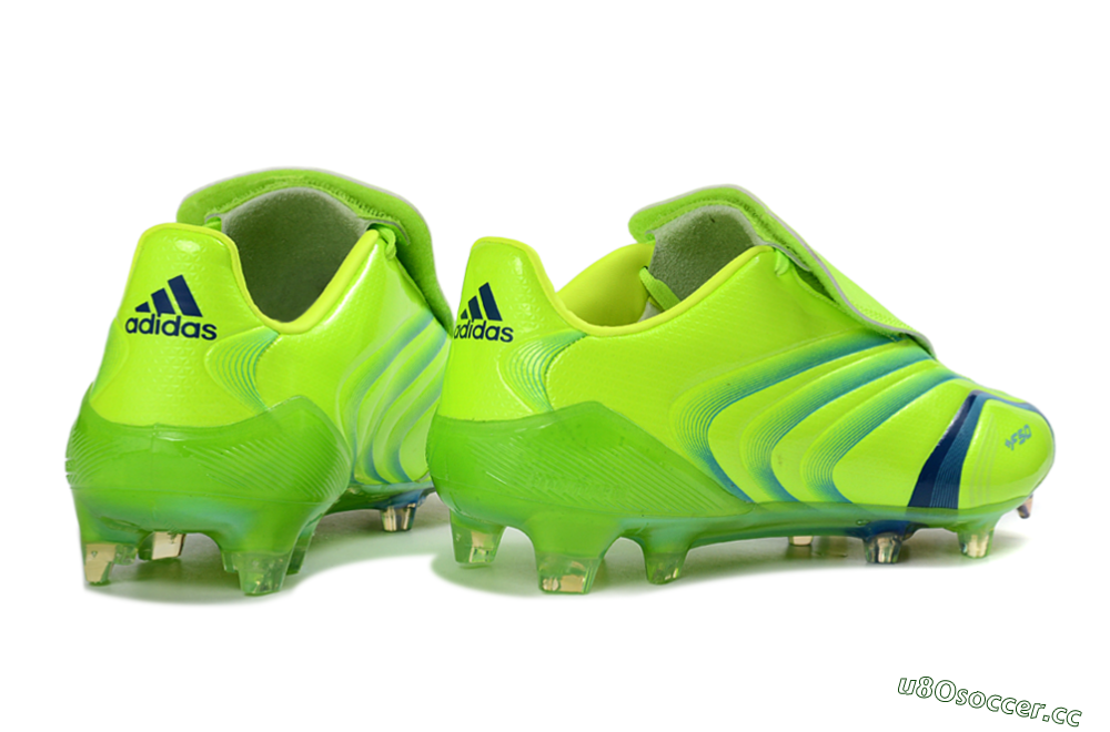 Men's Adidas F50 Elite FG Firm Ground Low-Tops Football Boots - Green/Electric Green/Blue Accent 6