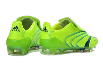 Men's Adidas F50 Elite FG Firm Ground Low-Tops Football Boots - Green/Electric Green/Blue Accent