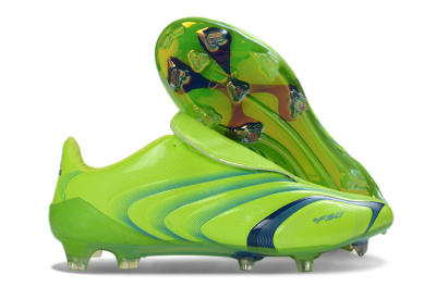 Men's Adidas F50 Elite FG Firm Ground Low-Tops Football Boots - Green/Electric Green/Blue Accent