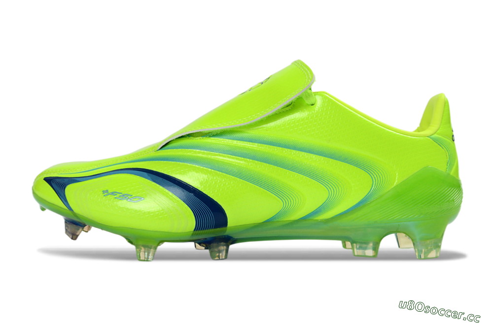 Men's Adidas F50 Elite FG Firm Ground Low-Tops Football Boots - Green/Electric Green/Blue Accent 0