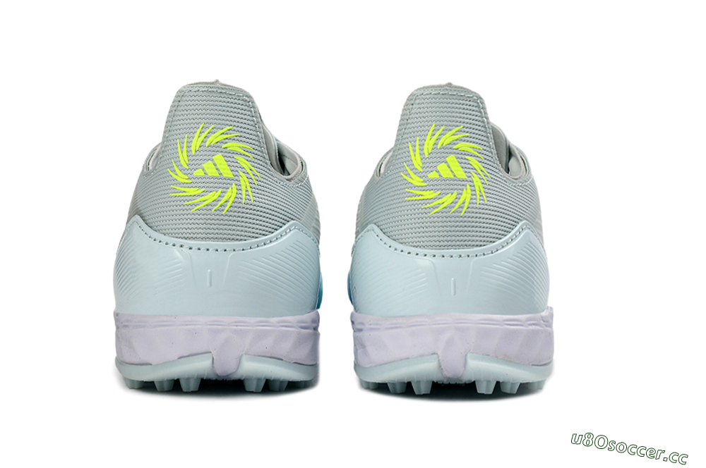 Unisex Adidas F50 Pro TF Artificial Turf Low-Tops Football Shoes - Blue/Aqua Blue/Neon Yellow 5