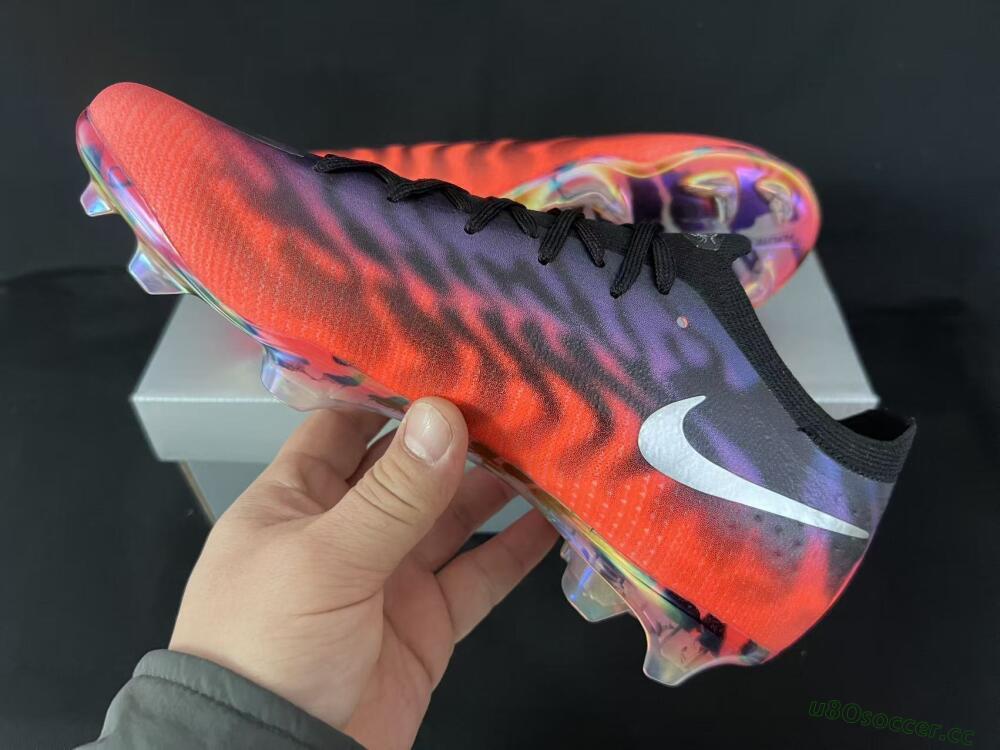 Unisex Nike Air Zoom Mercurial Vapor 16 Elite FG Firm Ground Low-Tops Football Boots - Orange/Fiery Sunset/Abyssal Blue