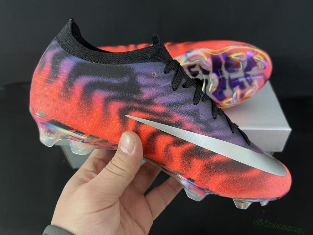 Unisex Nike Air Zoom Mercurial Vapor 16 Elite FG Firm Ground Low-Tops Football Boots - Orange/Fiery Sunset/Abyssal Blue